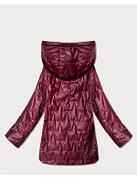 Tenká bunda s kapucí plus size Goodlookin burgundy (B8576-27) Tenká bunda s kapucí plus size Goodlookin burgundy (B8576-27)