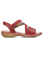 Kožené pohodlné sandály Rieker W RKR685 red