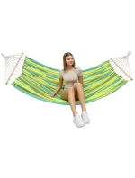 ZAHRADNÍ HOUPACÍ SÍŤ PRO 2 OSOBY 200X150 CM S TYČÍ 1052724