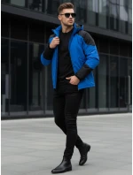 Pánská zimní bunda s kapucí modrá FashionStreet TX5122