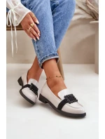 Lakované Dámské Mokasíny S Dekorací Světle Šedé Vinceza 58389 Lakované Dámské Mokasíny S Dekorací Světle Šedé Vinceza 58389