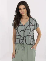 Halenka D73771M11171D khaki barva Halenka D73771M11171D khaki barva