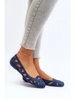 Dámské Gumové Baleríny Boty Navy Blue Salam