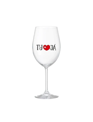 TY A JÁ - čirá sklenice na víno 350 ml TY A JÁ - čirá sklenice na víno 350 ml