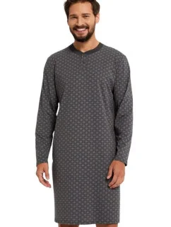 Pánská noční košile Balmer šedá - Italian Fashion