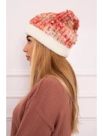 Bubble hat K219 ecru+malmine