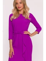 S425 Šaty s volánkem - levandulové