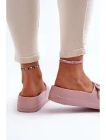 Dámské pěnové pantofle Big Star na platformě - růžová