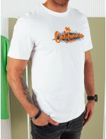 Pánské bílé tričko s potiskem FashionStreet RX5371