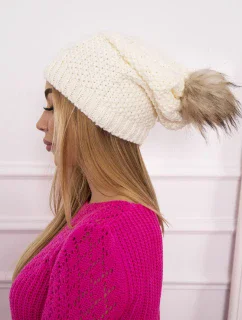 Fleecová čepice Sandra K210 ecru