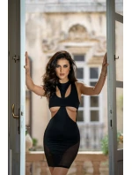 Šaty V-10619 černé - Axami