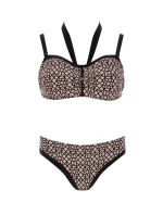 Dámské dvoudílné plavky Luxe 7 S939LX7 béžové se vzorem - Self Dámské dvoudílné plavky Luxe 7 S939LX7 béžové se vzorem - Self