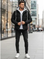 Pánská prošívaná zimní bunda s kapucí černá FashionStreet TX5104