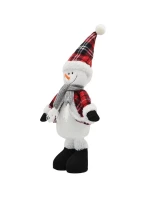 DEKORATIVNÍ SNĚHULÁK 50CM ČERVENÝ