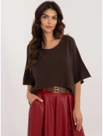 Jumper IT SW 0811.82P tmavě hnědý