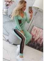 Tmavě mátová sada s leopardím potiskem Tmavě mátová sada s leopardím potiskem