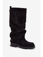 Damské Kozačky Izolované Nazouvací S Vlněnou Nástavbou Černé Ilvessa Damské Kozačky Izolované Nazouvací S Vlněnou Nástavbou Černé Ilvessa