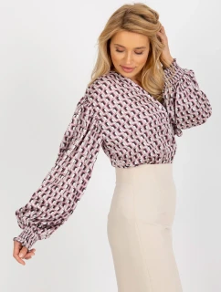 Dámská košile LK KS 509017 1.97 bílá a růžová - FPrice
