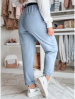 Dámské kalhoty chinos s páskem TAILANDI modrá FashionStreet UY2550