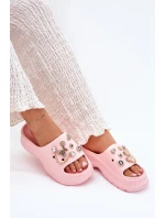 Pěnové Dámské Pantofle Se Zlatými Prstýnky Růžové Hortiana