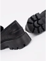 Komfortní mokasíny dámské černé platforma Komfortní mokasíny dámské černé platforma