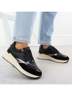 Dámské kožené polobotky Filippo DP7105/25 v černé metalické barvě