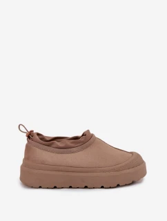 Dámské sněhule na platformě s nízkým svrškem Izamine – tmavě béžové