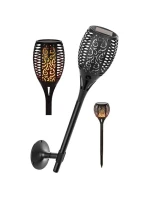 SOLÁRNÍ SVÍTILNA TANČÍCÍ PLAMENY 3V1 10X10X86CM 12 LED DIOD