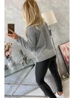 Poloviční svetr s rolákem šedý