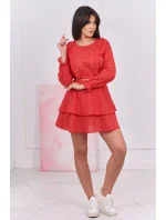 Boho červené šaty