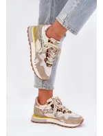 Tenisky Sportovní Boty Dámské D.Franklin DFSH378006 Zlaté