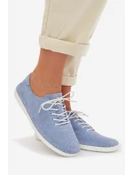 Dámské polobotky z přírodního semiše LR61-7080 Modré