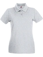 Fruit of the Loom Lady-Fit Premium Polo Dámské piqué polo 16.3030 heather grey Fruit of the Loom Lady-Fit Premium Polo Dámské piqué polo 16.3030 heather grey