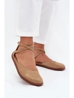 Semišové Baleríny Dámské Barefoot S Pásky Zazoo 191 Béžové Semišové Baleríny Dámské Barefoot S Pásky Zazoo 191 Béžové