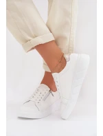 Kožené dámské polobotky s zipem bílé Althea