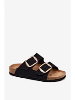 Dámské pantofle na korkové podrážce s řemínky Lee Cooper LCW-26-35-4455L Černé