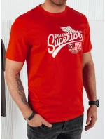 Pánské oranžové tričko s potiskem FashionStreet RX5367 Pánské oranžové tričko s potiskem FashionStreet RX5367