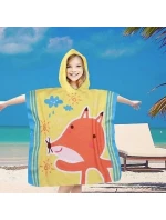 PončoBavlněné světové dětské plážové pončo s kapucí 60x60