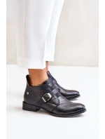 Kožené Nízké Boty Na Zip Maciejka 06692-01 Černé