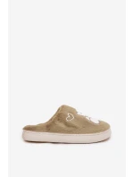 Kožešinové pantofle s medvídkem zelené Noralie Kožešinové pantofle s medvídkem zelené Noralie