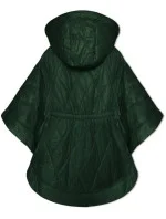 Tmavě zelená bunda typu pončo (P3-6911-33) Tmavě zelená bunda typu pončo (P3-6911-33)