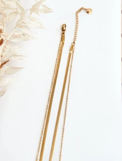 Dámský řetízek had s motýly zlato