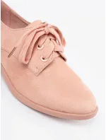 Designové Jasnoróżowy dámské  polobotky bez podpatku