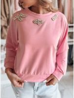 Dámská halenka s dlouhým rukávem a motýlem CRYSTALIA pink FashionStreet RY2768