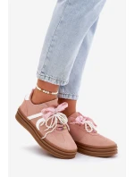 Dámské Tenisky Na Platformě S Ozdobami Růžové Vinness