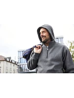 Daiber JN 839 Prac. mikina z bio bavlny, kapuce, "1/4" zip 02.0839 navy