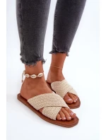 Dámské ploché žabky Big Star NN274078 béžové