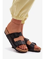 Dámské pantofle s přezkami Inblu NM000039 Černé