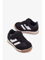 Dětské sportovní sneakers na suchý zip Viona – černé