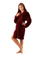 Dámský župan Lilly extra s kapucí 3/4 3320 3651 Vínová - Vestis Dámský župan Lilly extra s kapucí 3/4 3320 3651 Vínová - Vestis